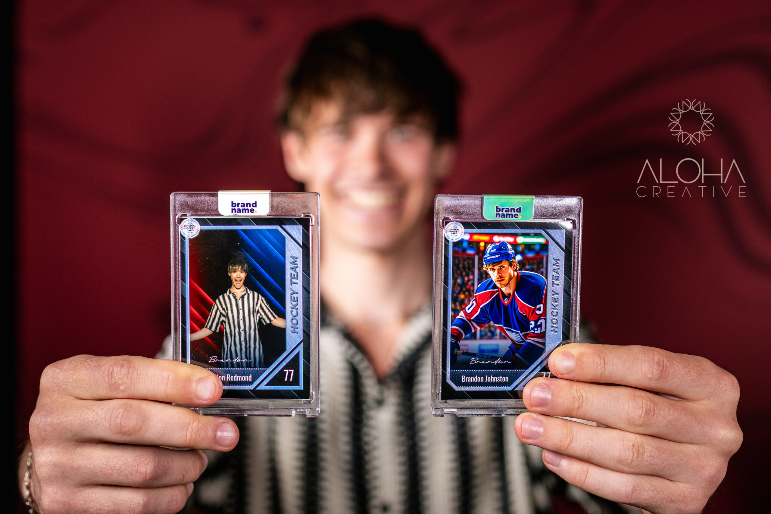 AI & photo Hockey Trading Card