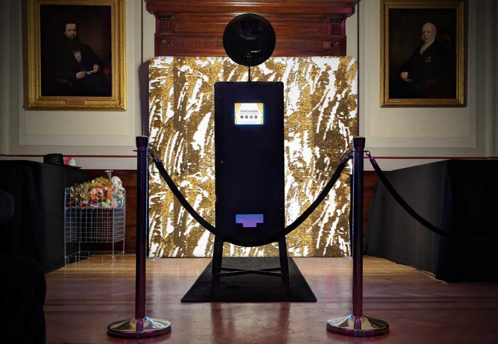 a spotlight photobooth in action